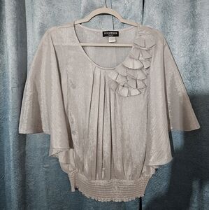 Together Apparel Silver Blouse - Size Large